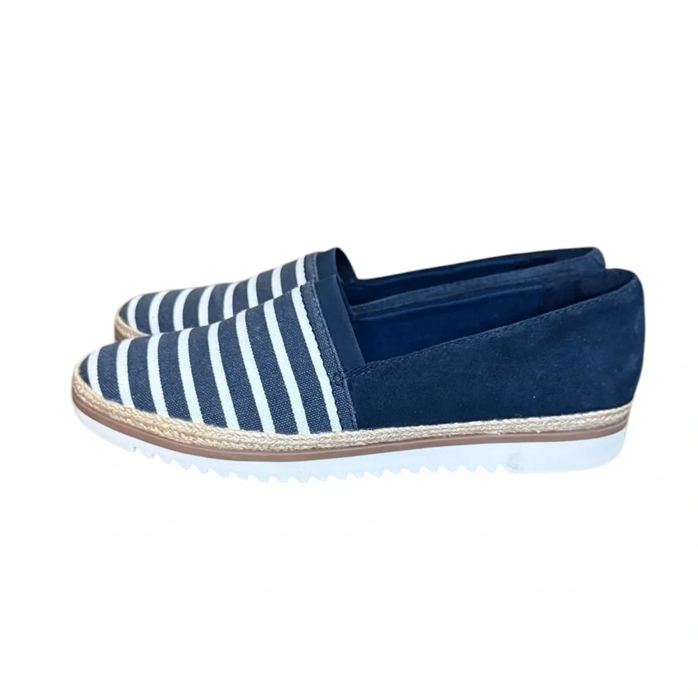 Clarks Serena Paige Navy Blue Espadrilles Casual Slip-On Shoes Women’s Size 7.5